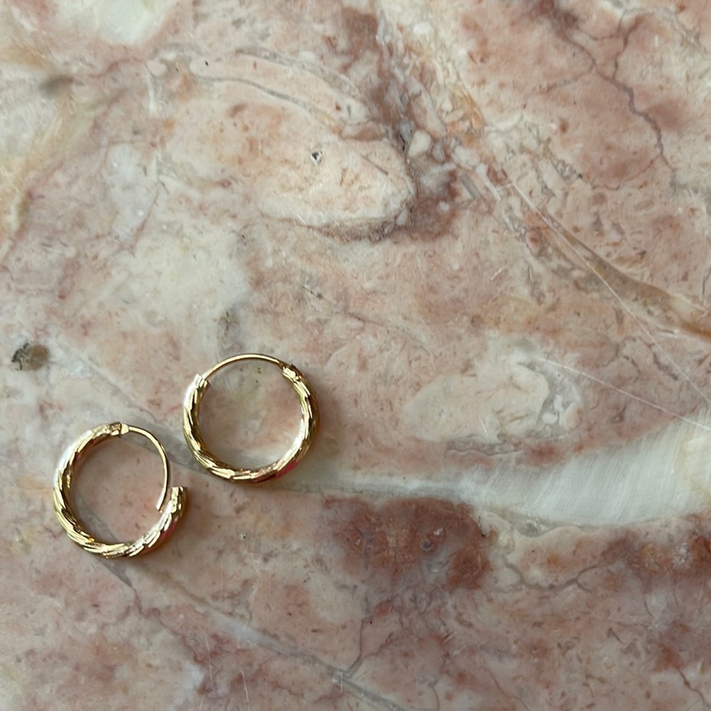 Brandy Melville Small Gold Hoops